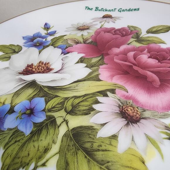 The Butchart Gardens Floral Decorative Plate Viletta Canada - Picture 4 of 4